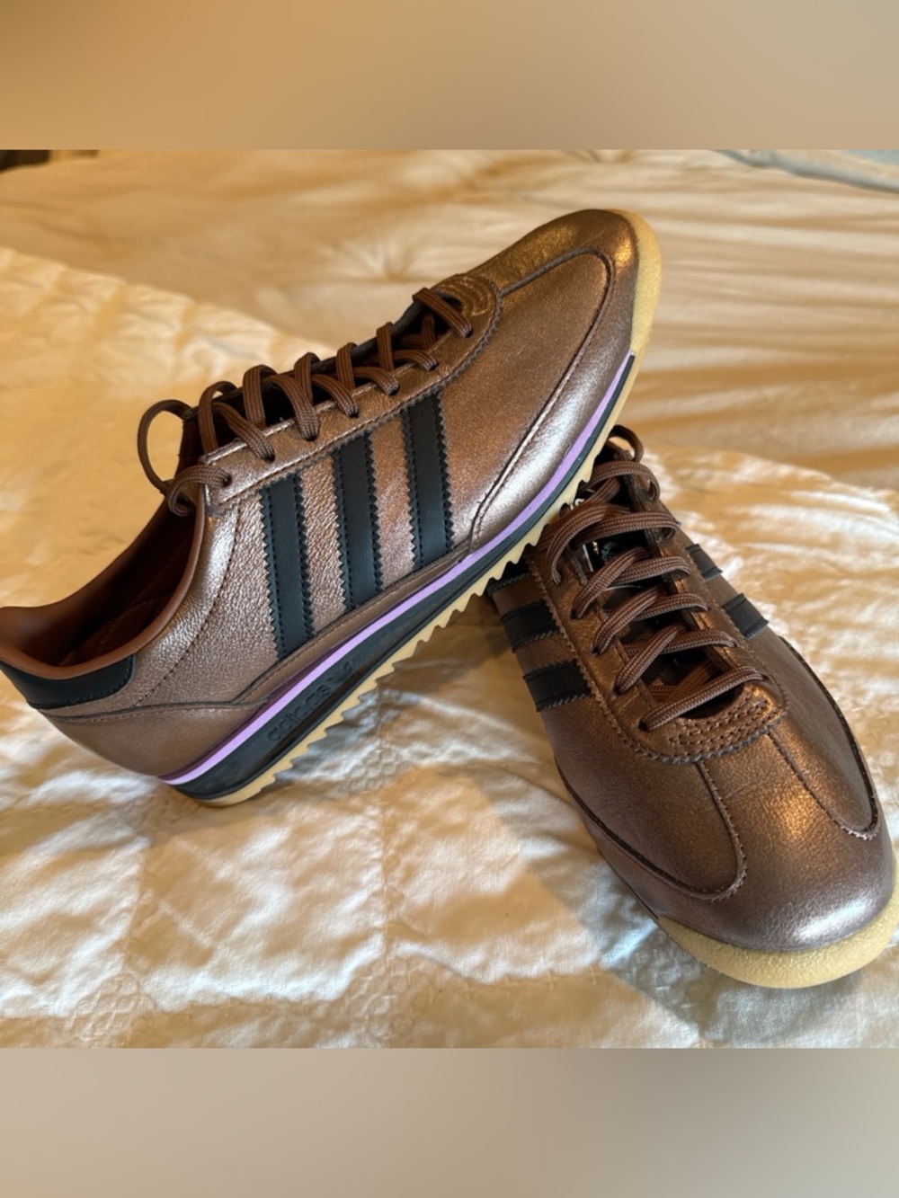 SOLD adidas metallic Brown SL 72 OG sneakers